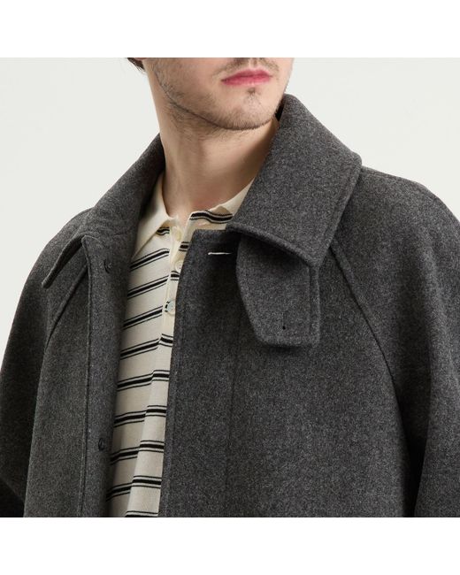 A.P.C. Gray Manteau Raglan Sleeve Coat for men