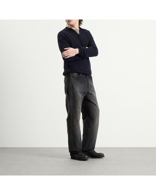Auralee Gray Painter Pants for men
