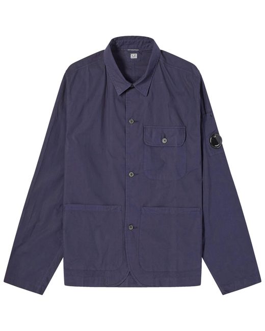 C P Company Blue Popeline Workwear Shirt for men