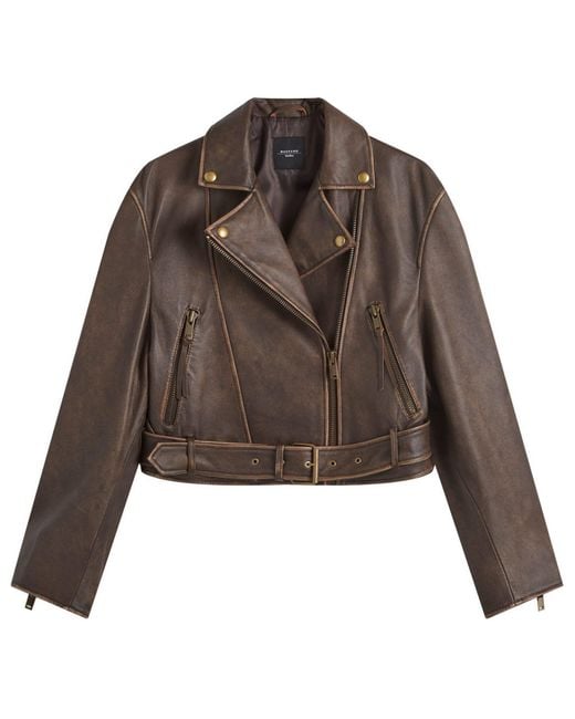 Weekend by Maxmara Brown Leather Jacket