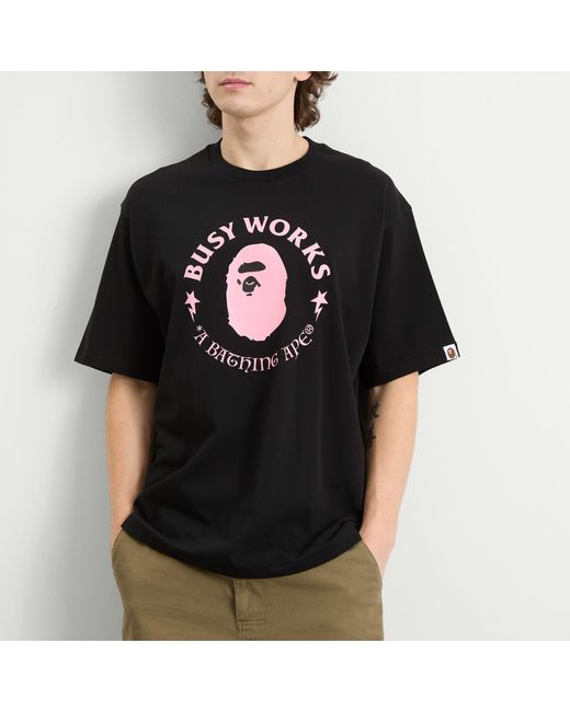 A Bathing Ape Black Busy Works T-Shirt for men