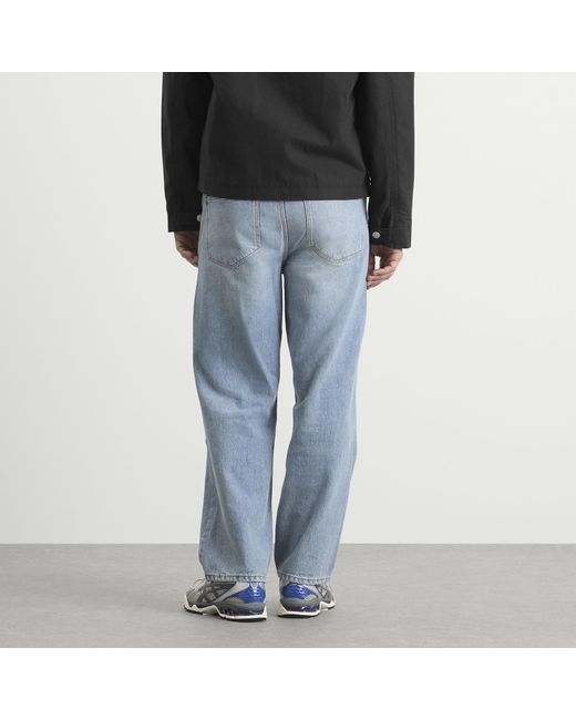 Wax London Blue Vintage Denim Loose Fit Jeans for men