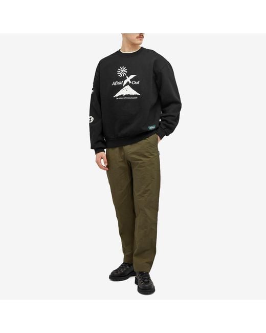 Afield Out Black Conscious Crew Sweat for men
