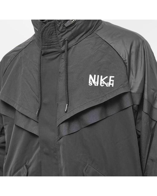 Nike Sacai Trench Coat Jacket in Black for Men | Lyst