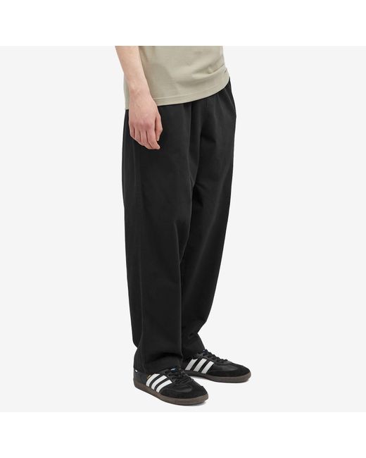 Fred Perry Black Twill Drawstring Trousers for men
