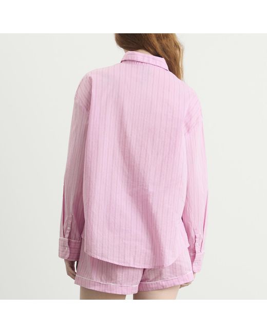 Calvin Klein Pink Cotton Poplin Pyjama Set