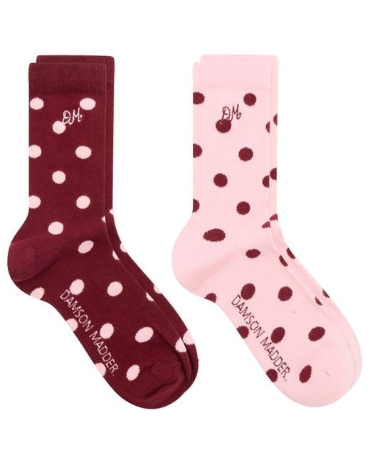 Damson Madder Pink 2-Pack Socks