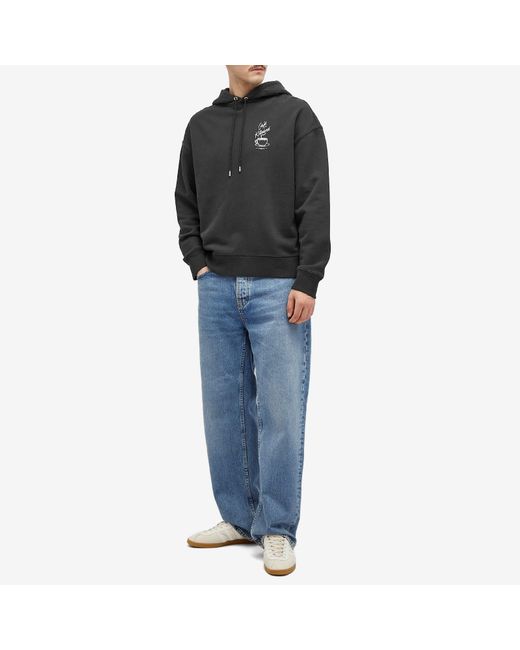 Maison Kitsune Maison Kitsune Cafe Kitsune Coffee Cup Hoodie in Black for Men Lyst
