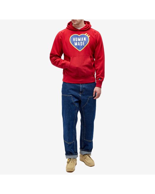 Human Made Red Heart Logo Hoodie for men