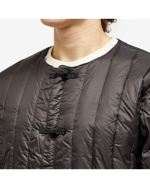 Taion Black X Beams Lights Reversible Inner Down Jacket for men