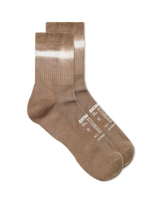 Satisfy Brown Merino Tube Socks for men
