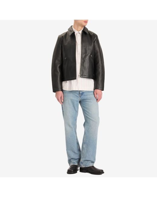 Won Hundred Black Dutton Leather Jacket for men
