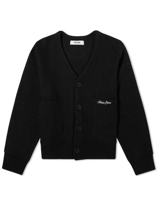 About Blank Black Pocket Logo Cardigan for men