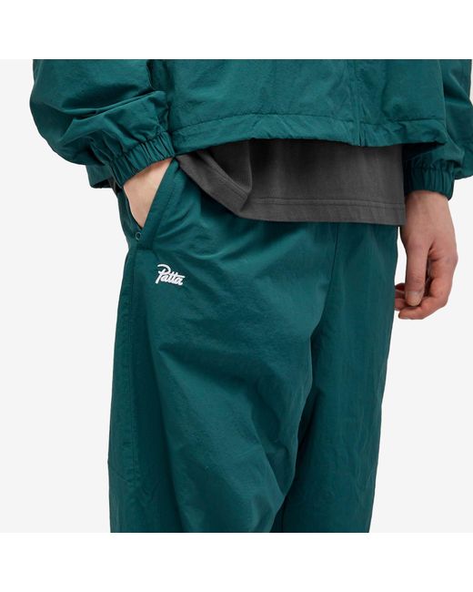 PATTA Green Basic M2 Nylon Track Pants for men