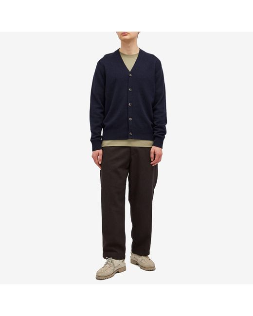 Norse Projects Blue Standard Lambswool Knit Cardigan for men