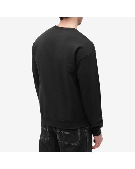 Wacko Maria Gothic Logo Crew Neck Sweat in Black for Men | Lyst UK