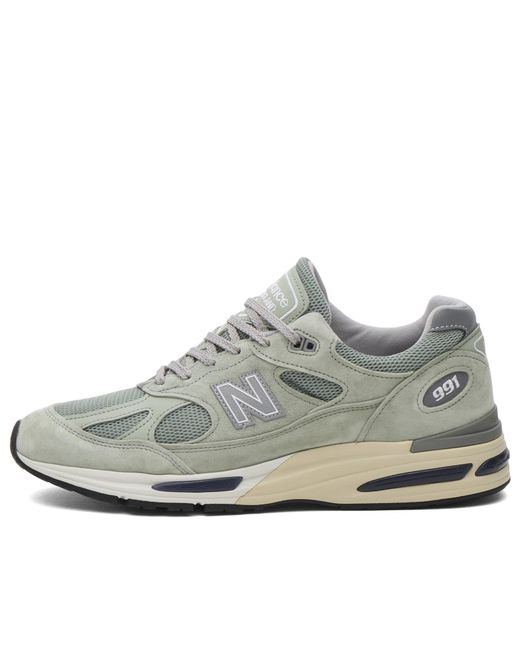 New Balance White 991V2 Sneaker