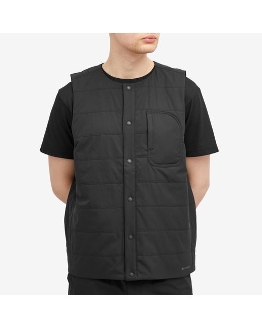 Snow Peak Black Flexible Insulated Vest for men