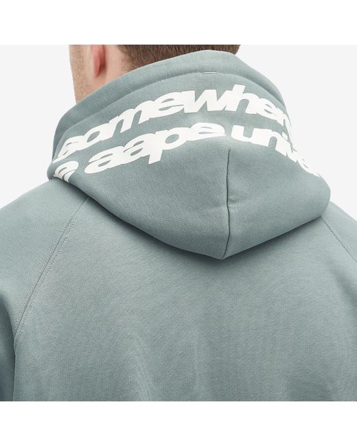 Aape By A Bathing Ape Blue Aape Croc Chest Badge Hoody for men
