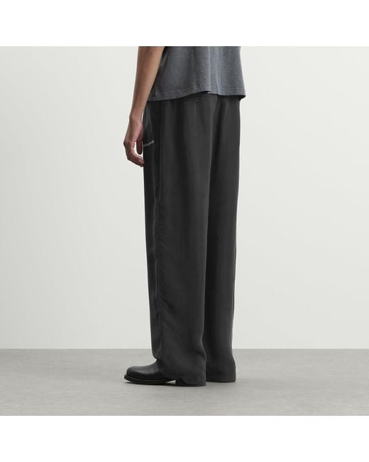 MKI Miyuki-Zoku Gray Ribbed Cupro Wide Leg Pants for men