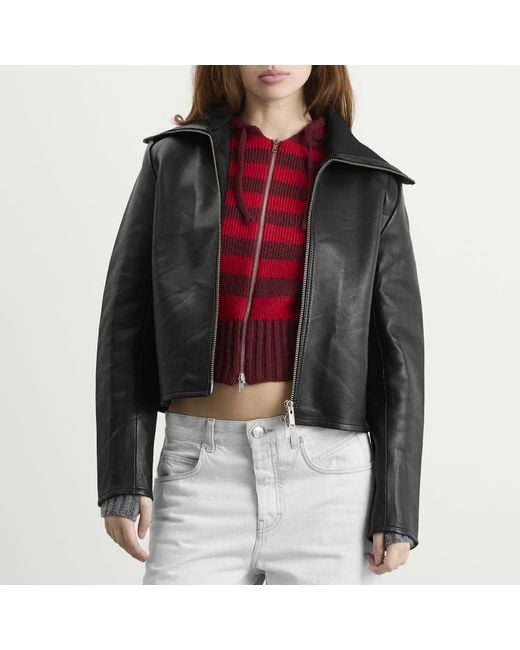 Samsøe & Samsøe Black Sashira Leather Jacket