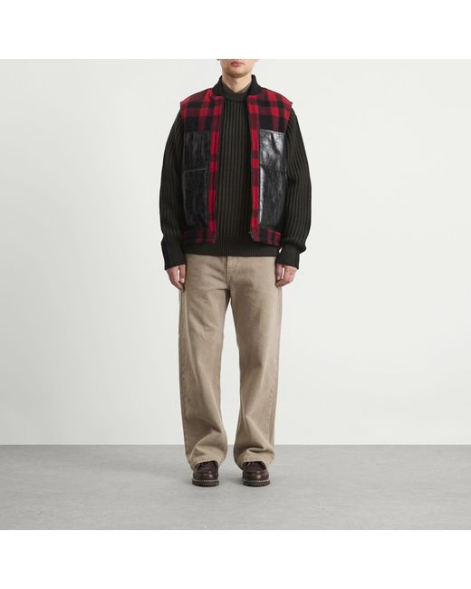 Junya Watanabe Red X Filson Wool Vest for men