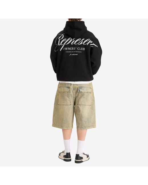 Represent Black Owners Club Script Hoodie for men