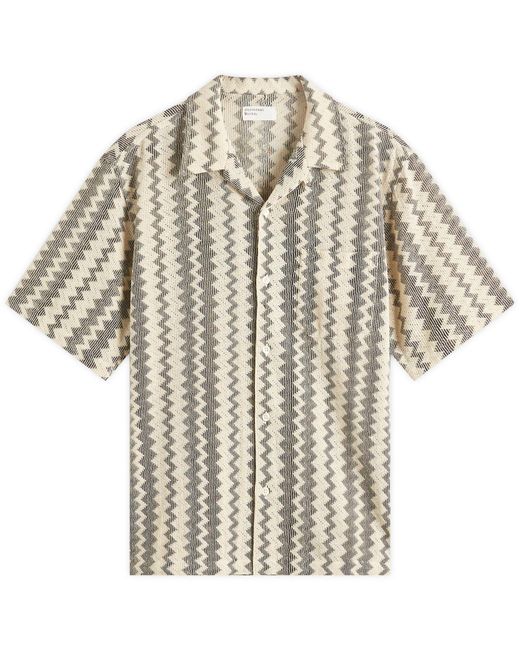 Universal Works Natural Cotton Lattice Road Shirt for men