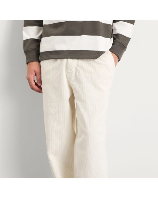 Armor Lux Natural Pleated Corduroy Pants for men