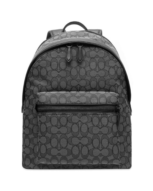 COACH Signature Jacquard Backpack in Gray for Men Lyst