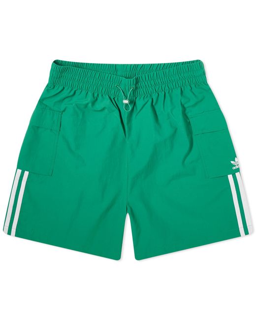 Adidas Green 3 Stripe Cargo Shorts