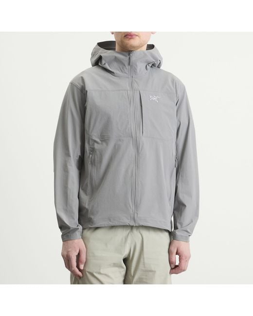 Arc'teryx Gray Gamma Lightweight Hooded Jacket for men