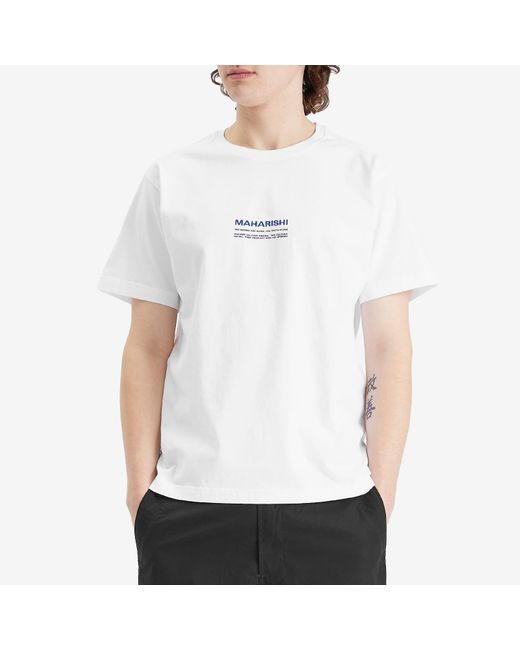 Maharishi White Less Dangerous T-Shirt for men
