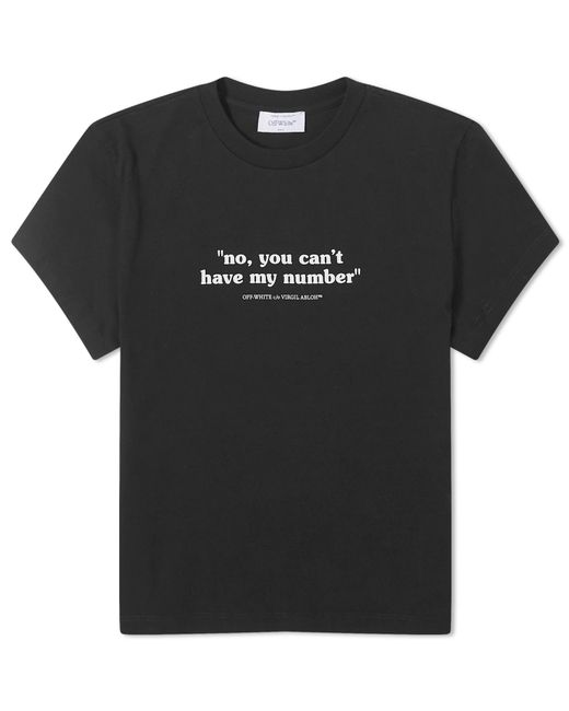 Off-White c/o Virgil Abloh Black Off- Quote Number Fitted T-Shirt