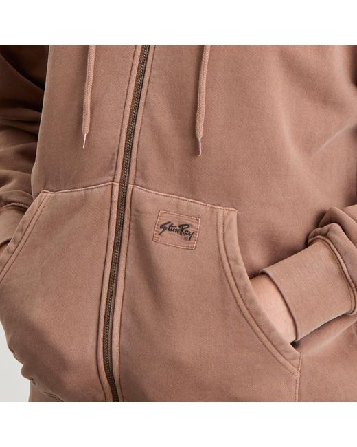 Stan Ray Brown Patch Zip Hoodie for men