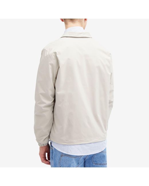 Dime White Cursive Coach Jacket for men