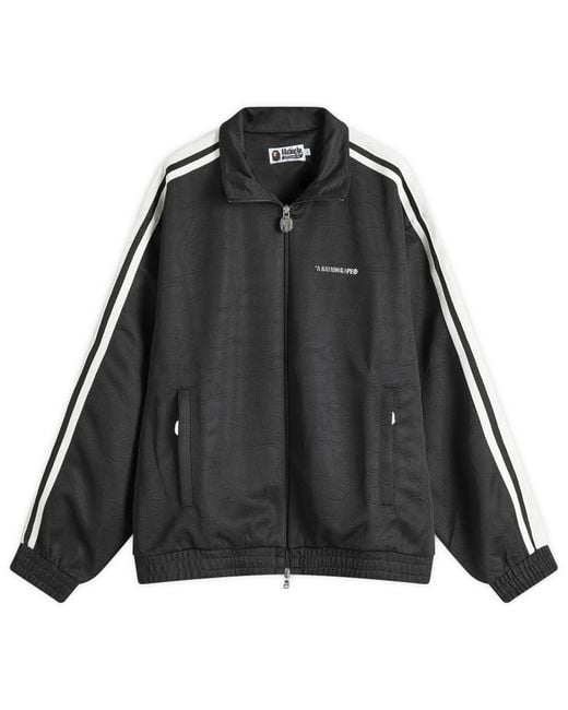 A Bathing Ape Black Line Camo Track Jacket for men
