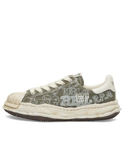 Maison Mihara Yasuhiro White Blakey Graffiti Print Sneaker for men