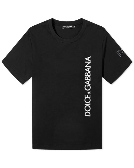 Dolce & Gabbana Black Vertical Logo T-Shirt for men