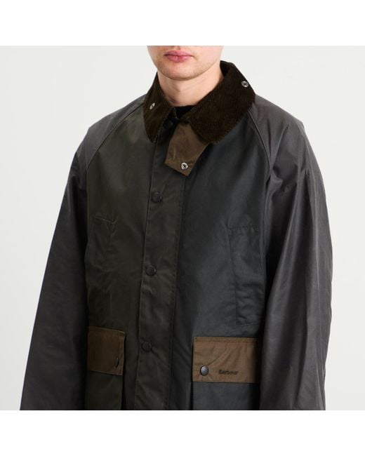 Barbour Patchwork Os Bedale Wax Jacket in Black for Men | Lyst