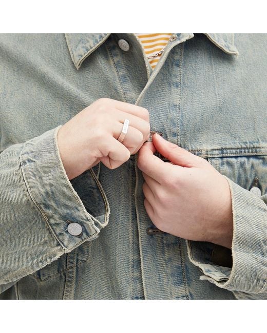 Tom Wood White Square Ring for men