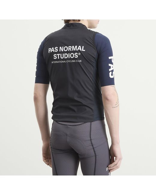Pas Normal Studios Black Mechanism Stow Away Gilet for men