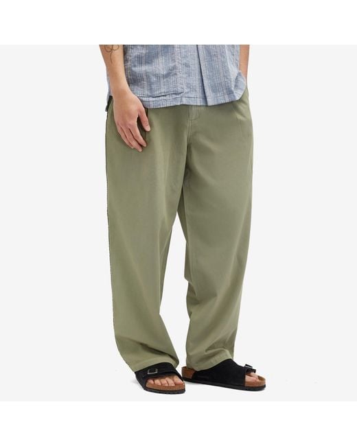 Folk Green Wide Fit Trousers for men