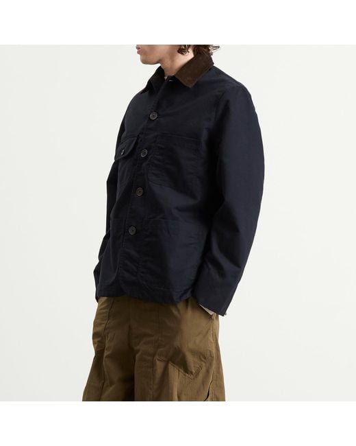 Universal Works Black Brushed Polytech Merchant Jacket for men