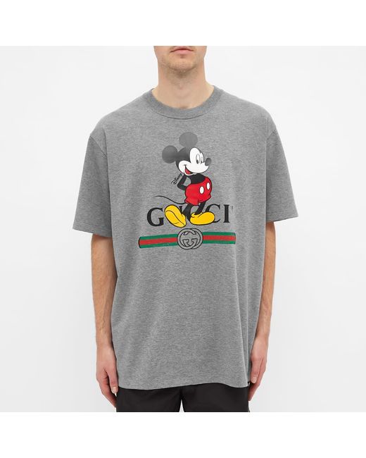 Gucci Cotton Mickey Mouse Tee in Grey (Gray) for Men - Lyst