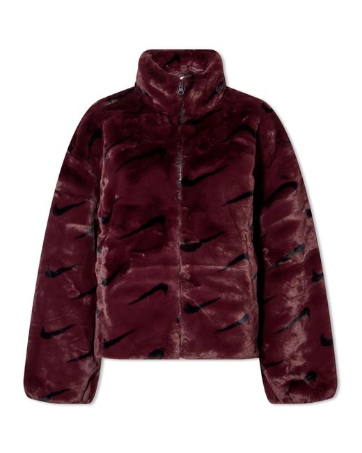 asos nike faux fur jacket