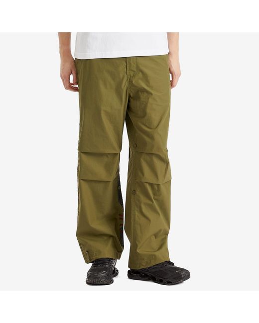 Maharishi Green Crow & Heron Loose Embroidered Snopants for men