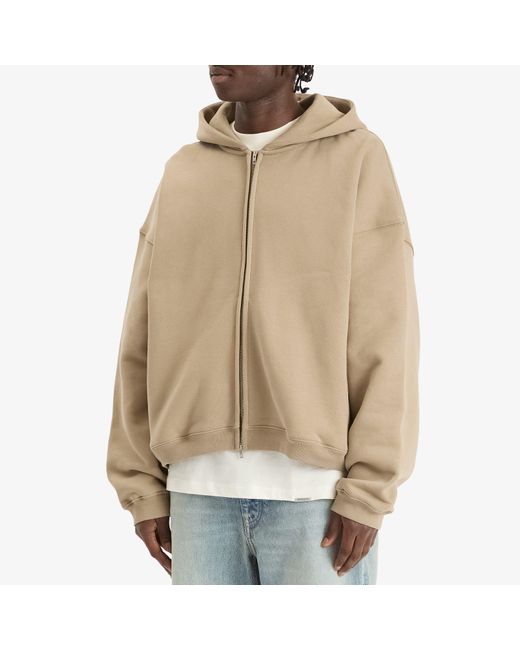 Represent Natural Initial Boxy Zip Hoodie for men