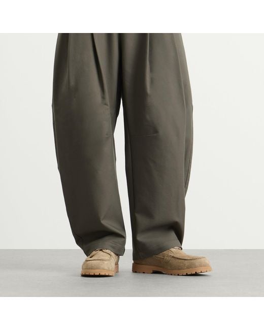 Studio Nicholson Natural Guston Lace Up Boat Shoe for men
