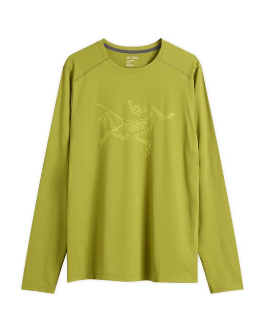 Arc'teryx Green Cormac Logo Long Sleeve T-Shirt for men